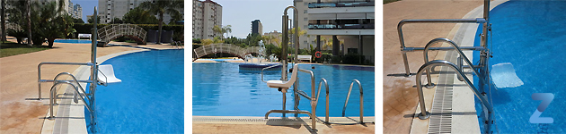 Silla de piscina para discapacitados
